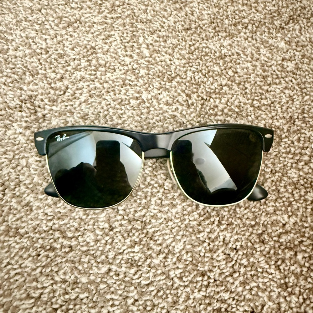Ray-Ban Classic Black Clubmaster Oversized Sunglasses